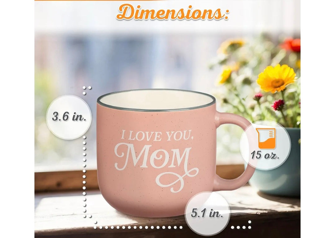 Mug Pink I Love You Mom Proverbs 31:25