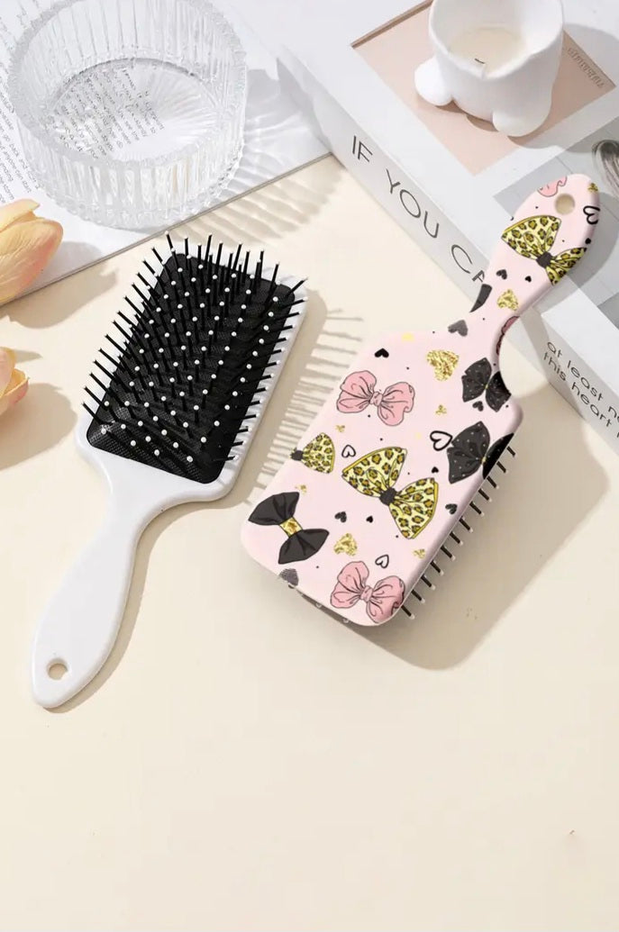 Leopard Diverse Bow Printed Detangling Brush