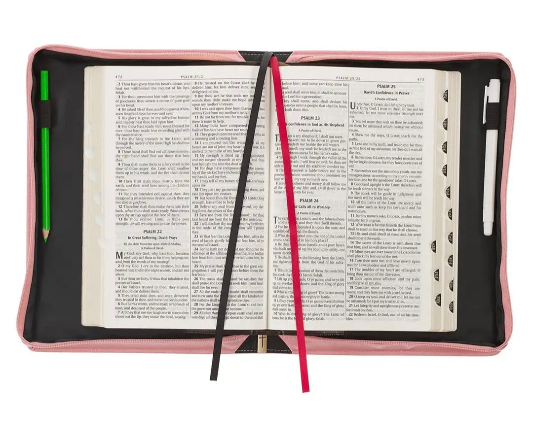 Plans Pink Bouquet Faux Leather Fashion Bible Cover - Jeremiah 29:11