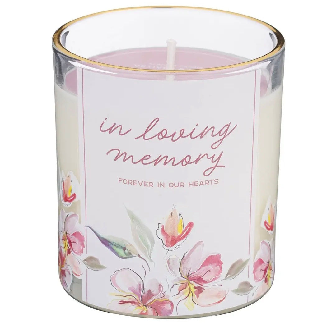Glass Candle In Loving Memory