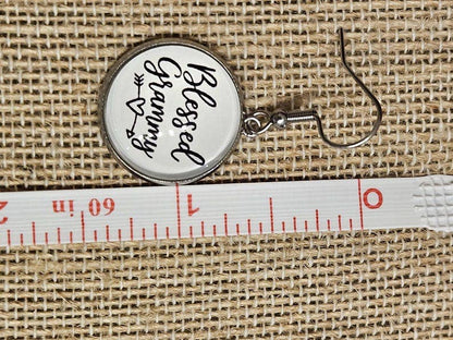 Handmade Blessed Grammy Earrings, Allergy Free, Grandma Birthday Gift