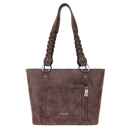 Trinity Ranch Hair-On Cowhide Tote: Coffee