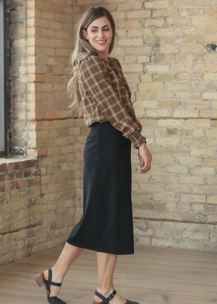 Blake Brown Plaid Long Sleeve Top