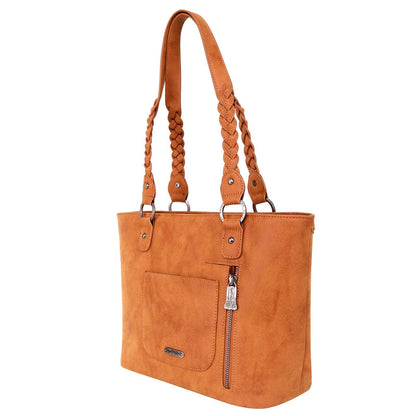 Trinity Ranch Hair-On Cowhide Tote: Brown