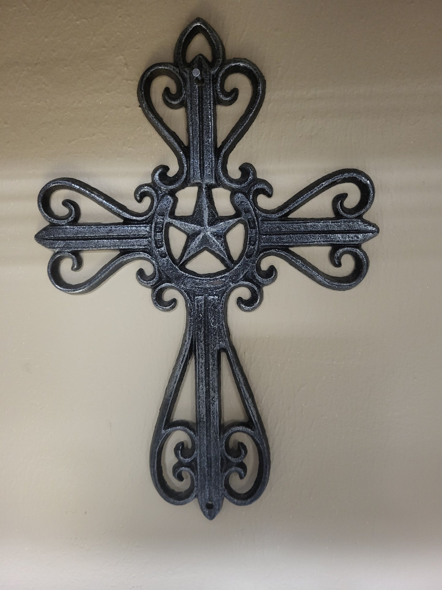 Hanging Rod Iron Wall Cross