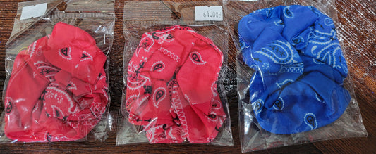 Bandana Print Scrunchies