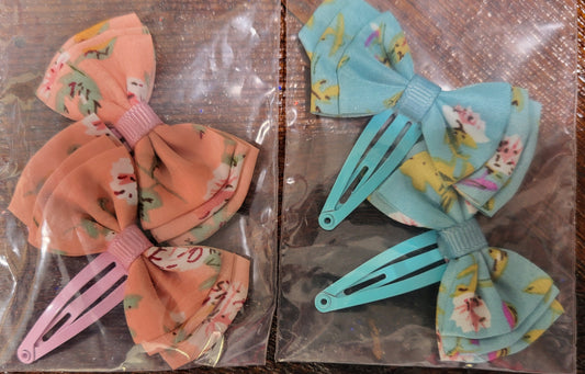 Mini Hair Bow Clip Set