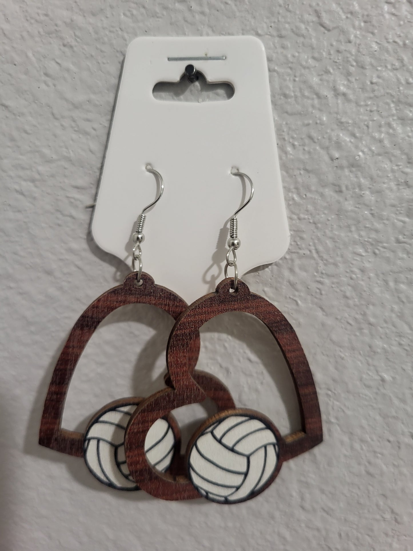 Earrings Heart-shaped Love for Volleyball