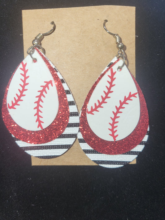 Baseball Mom Dangle Earrings