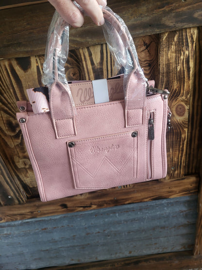 Wrangler Pink Cow Print Crossbody Tote