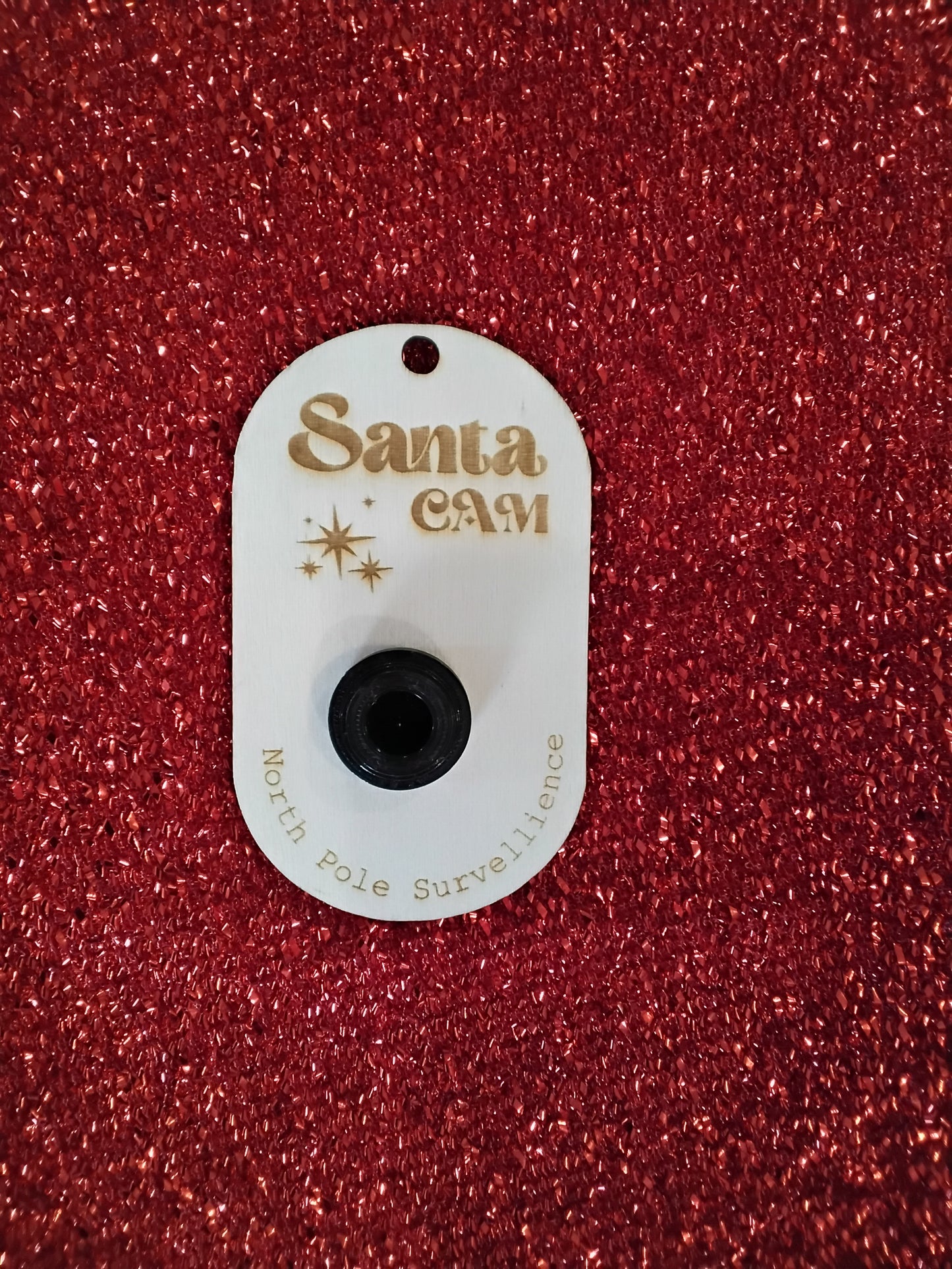 Wooden Santa Cam Tree Ornament