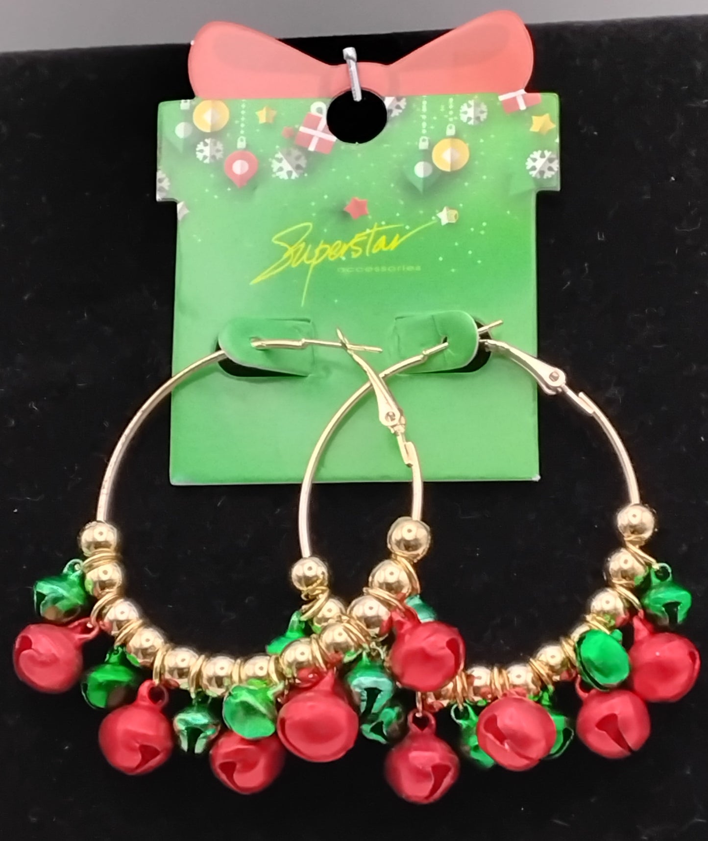 Christmas Dangle Bead Earrings