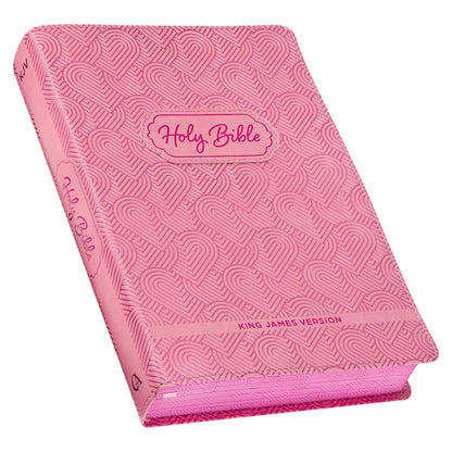 Blossom Pink Heart Faux LeatherKJV Girl's Bible