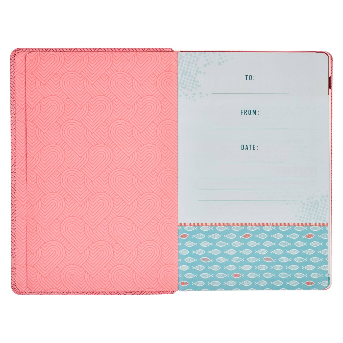 Blossom Pink Heart Faux LeatherKJV Girl's Bible