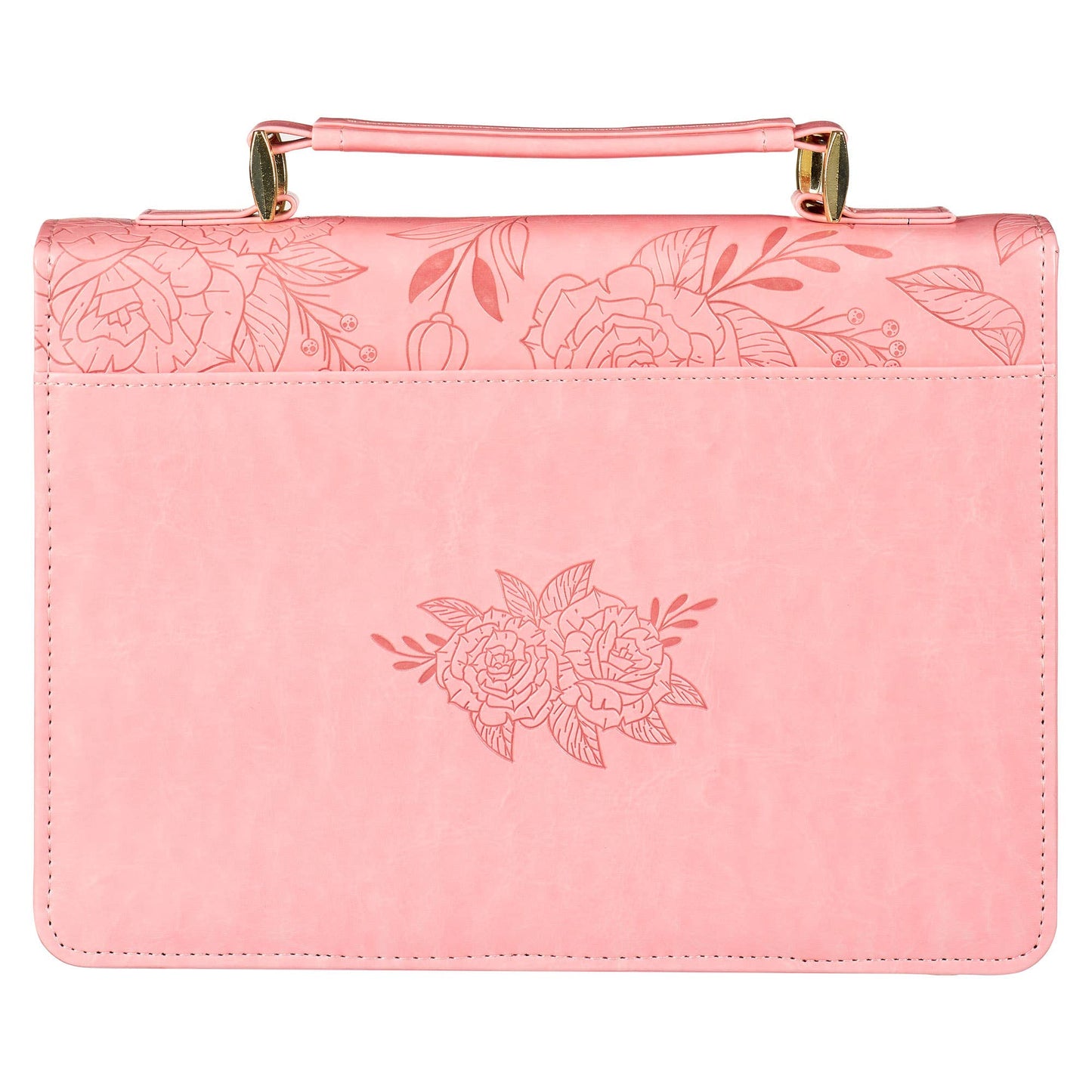 Bible Cover Fashion Pink Floral Strength Dignity Prov 31:25: Medium