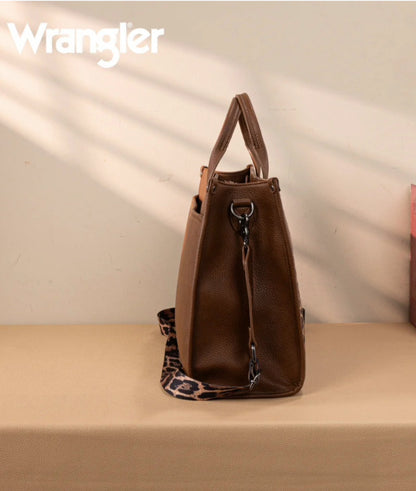 Wrangler Carry-All Large Tote Work Tote/Crossbody - Leopard