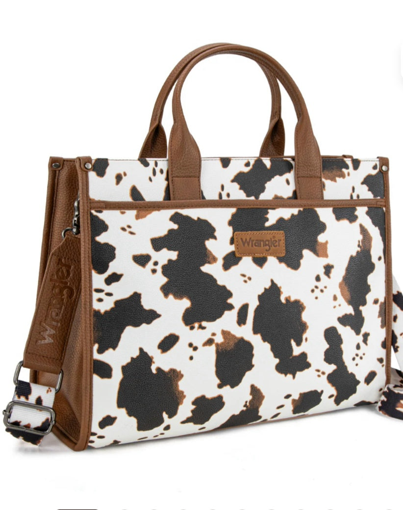 Wrangler Carry-All Large Tote Work Tote /Crossbody - Cow-Brown