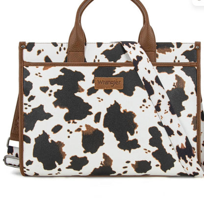 Wrangler Carry-All Large Tote Work Tote /Crossbody - Cow-Brown