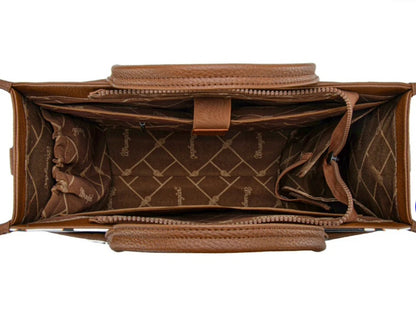 Wrangler Carry-All Large Tote Work Tote /Crossbody - Cow-Brown
