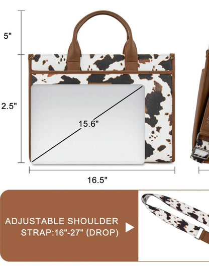 Wrangler Carry-All Large Tote Work Tote /Crossbody - Cow-Brown