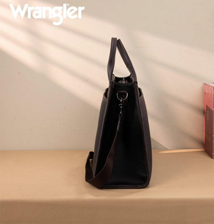Wrangler Carry-All Large Tote Work Tote /Crossbody - Black
