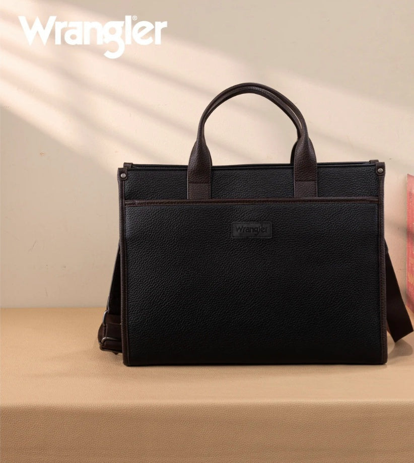 Wrangler Carry-All Large Tote Work Tote /Crossbody - Black