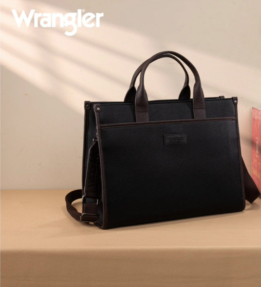 Wrangler Carry-All Large Tote Work Tote /Crossbody - Black
