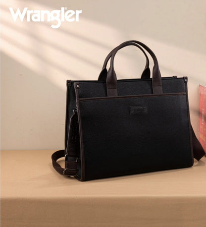 Wrangler Carry-All Large Tote Work Tote /Crossbody - Black