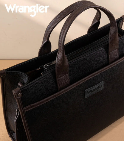 Wrangler Carry-All Large Tote Work Tote /Crossbody - Black