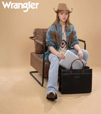 Wrangler Carry-All Large Tote Work Tote /Crossbody - Black
