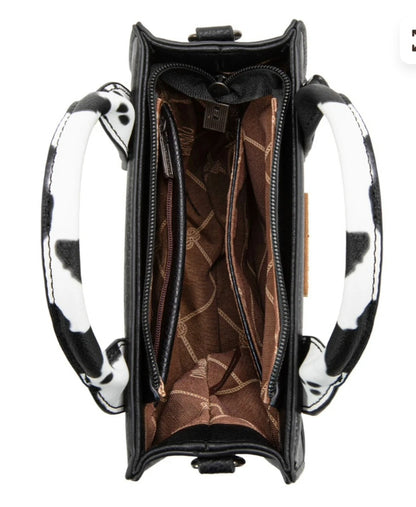 Wrangler Cow Print Concealed Carry Tote/Crossbody
