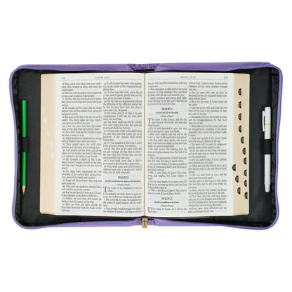 Bible Cover Fashion Lilac By Grace You've Been Saved Eph 2:8