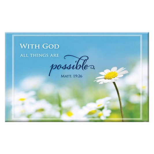 With God All Things Are Possible Magnet - Matthew 19:26