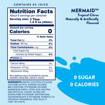 Sugar Free Mermaid Hydration Syrup with Electrolytes - 375 ml