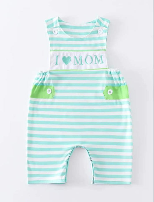 I Love Mom Boys Romper