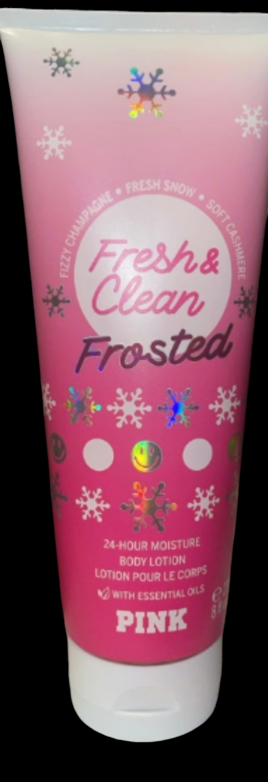 Pink Victoria's Secret Fresh & Clean Frosted 8oz Body Lotion