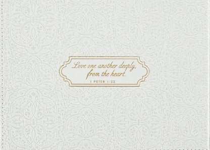 White Lace Mr. & Mrs. Wedding Guest Book