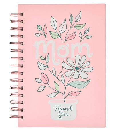 Thank You Mom Pink and White Daisy Wirebound Journal - 1 Thessalonians 5:16-18