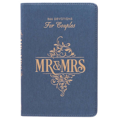 Mr. & Mrs. 366 Devotions for Couples Blue Faux Leather