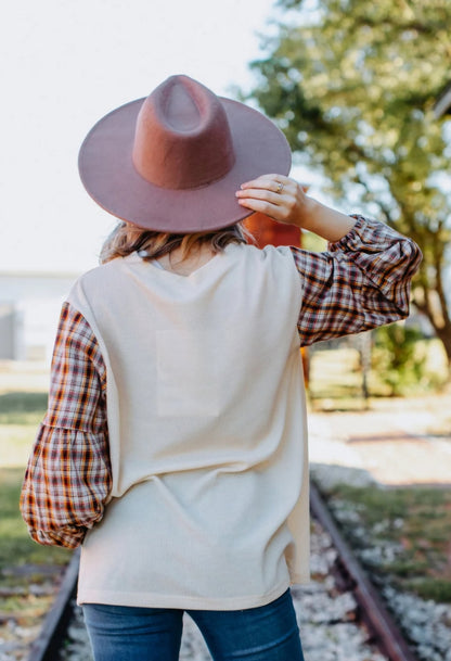 MAD FOR PLAID TOP