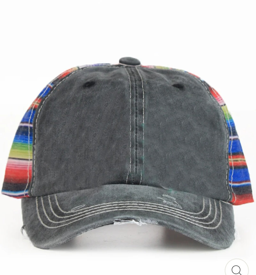 GIRLS' CHARCOAL & SERAPE BLANK HAT