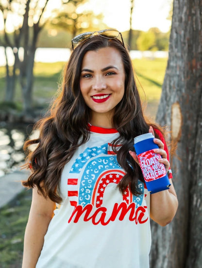 MAMA PATRIOTIC RAINBOW TEE