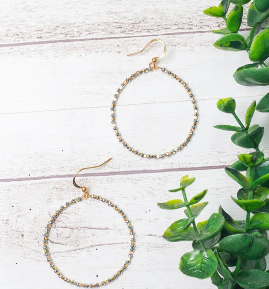 SPRINKLED WITH LOVE SILVER BEADED HOOPS