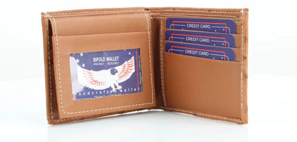 American Bison vegan Concho Bifold w Shotgun Shell Medallion