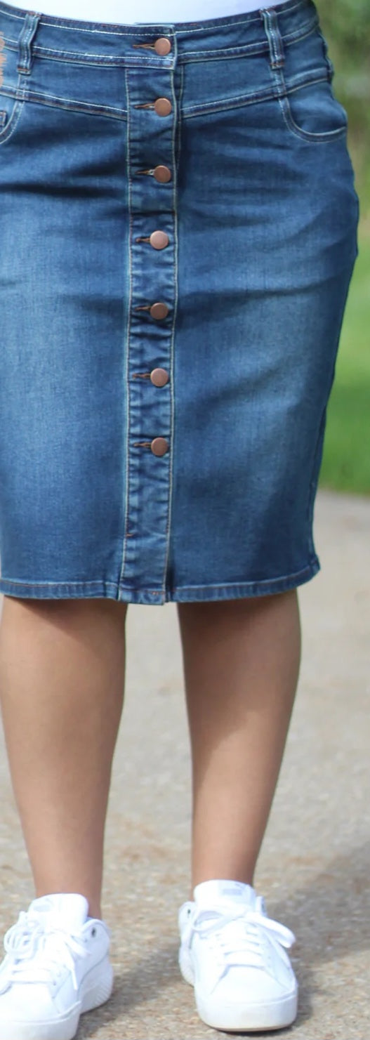 Jupe de Abby KYLIE DARK WASH DENIM SKIRT