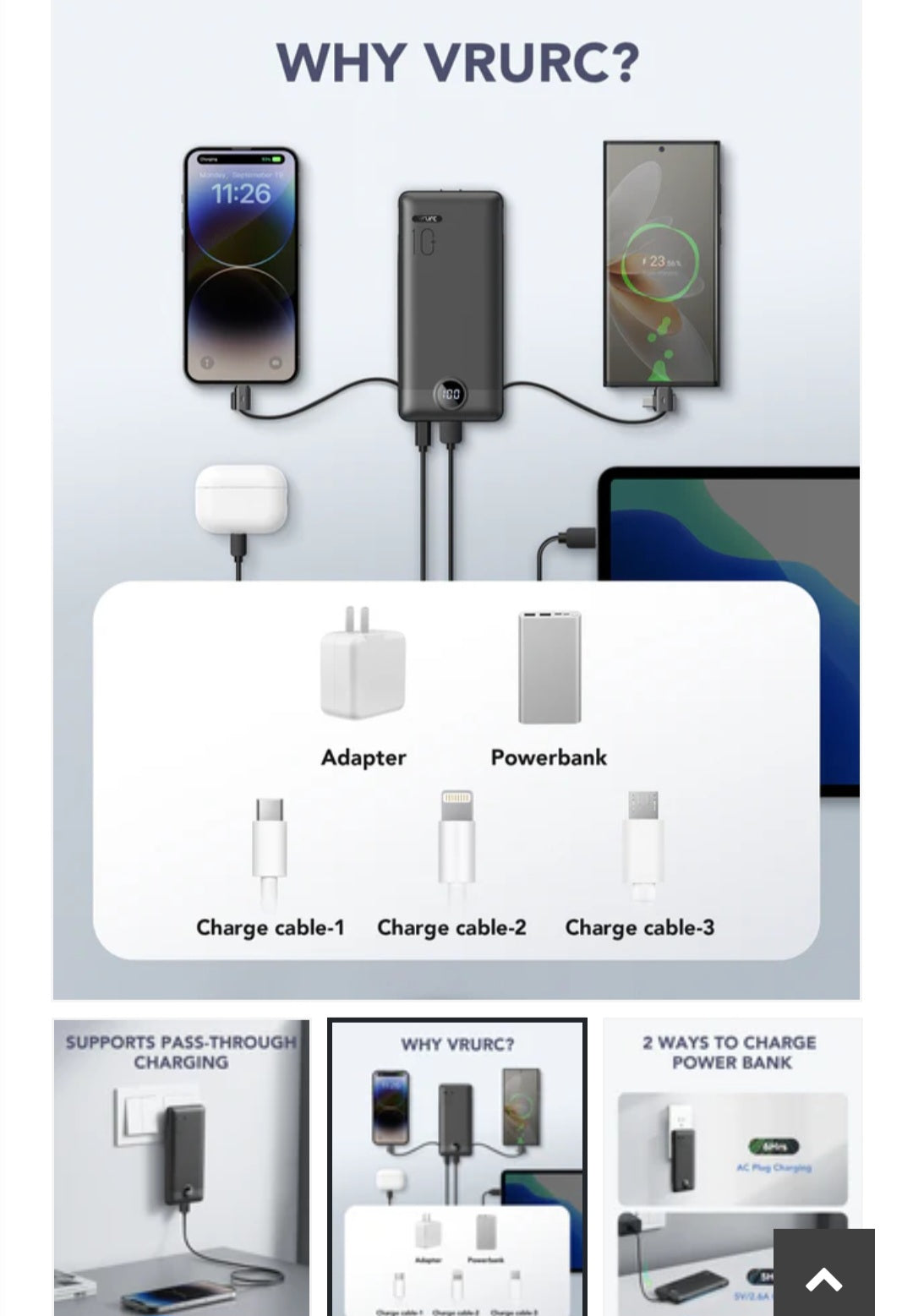 10000 mAh VRURC Power Bank