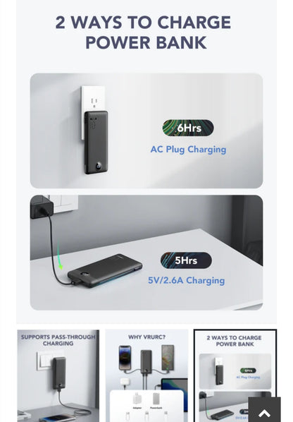 10000 mAh VRURC Power Bank