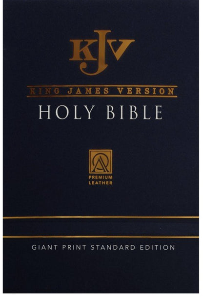 KJV Giant-Print Bible--genuine leather, toffee brown