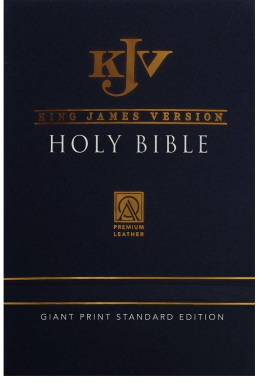 KJV Giant-Print Bible--genuine leather, toffee brown