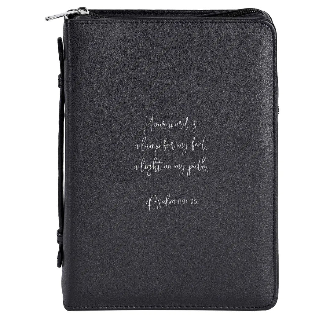 Bible Cover Your Word Black XL